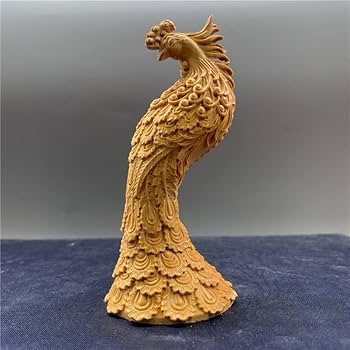 Amazon.co.jp: 鳳凰の置物 縁起物 風水 鳳凰 木彫り 不死鳥 開運